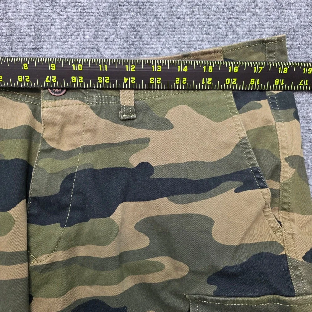 Lucky Brand Men's 34 Camo Cargo Shorts Green Camouflage Stretch Utility Casual